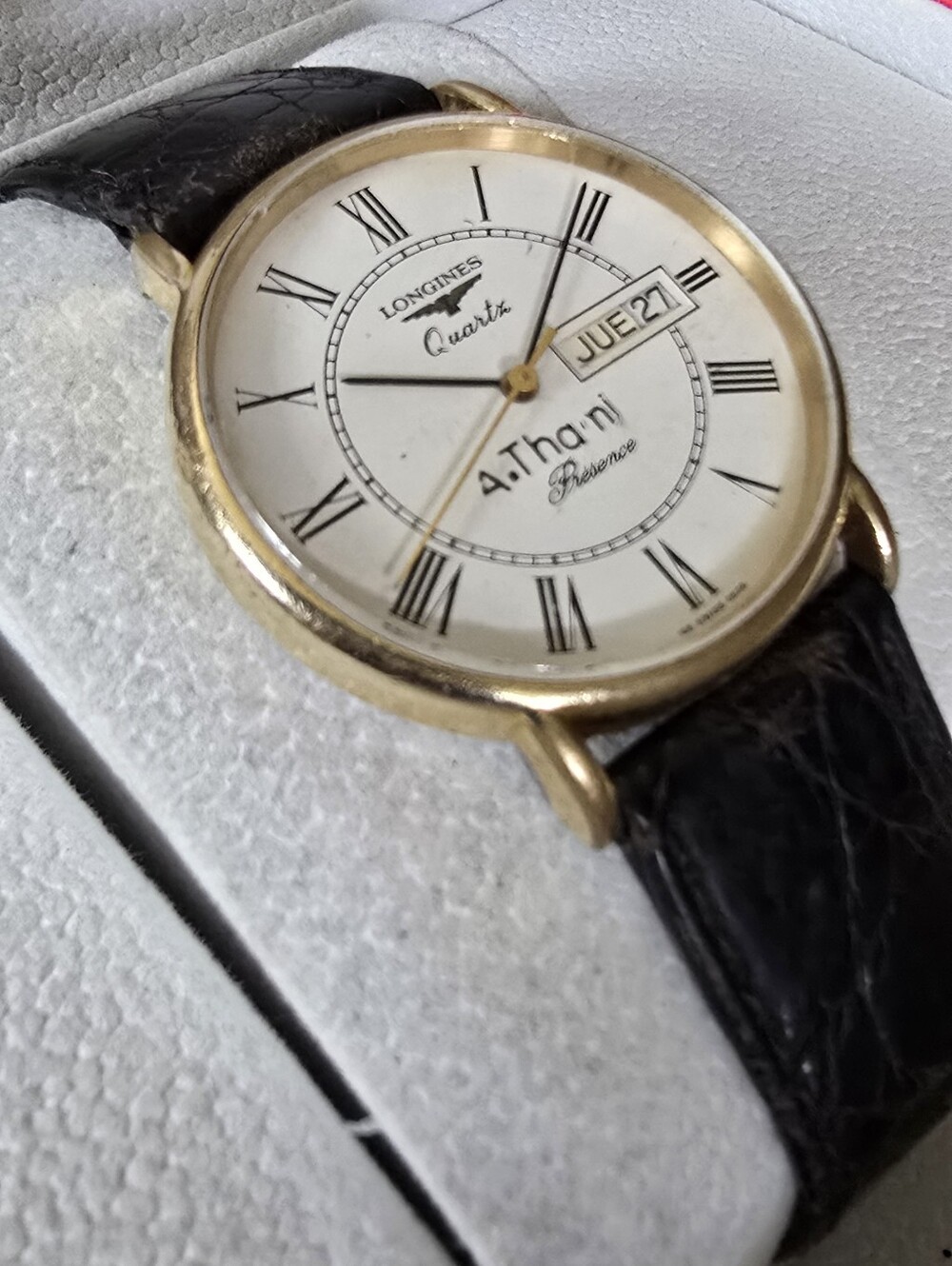 Longines Men’s Watch - White Dial, Gold Case, Black Strap - Picture 2 of 4